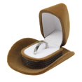 thumbnail image 1 of Caja de regalo para anillos LIUXGMXG con sombrero de vaquero color Marrón tamaño 6,2 x 7 x 3,9 cm, 1 of 5