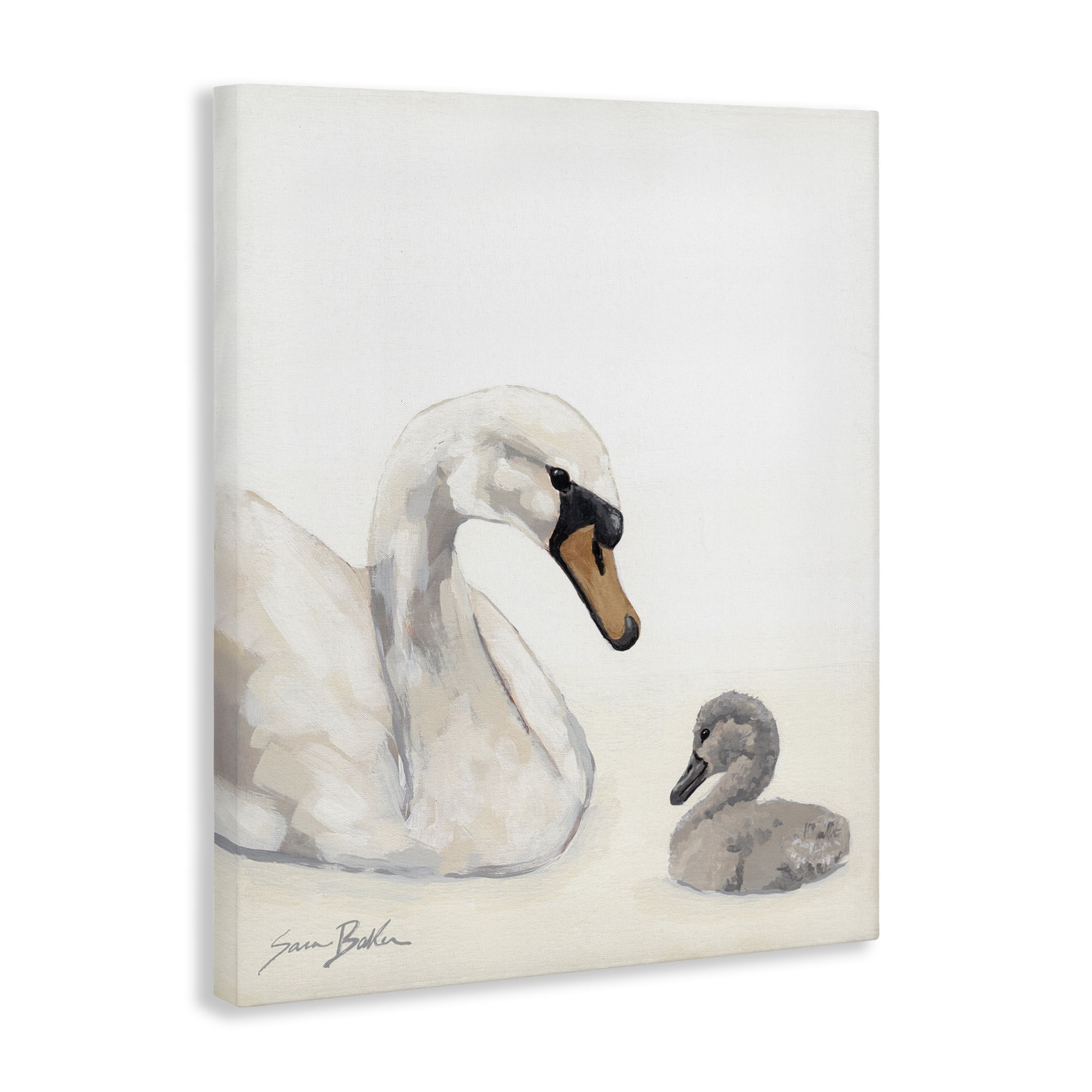 Stupell Industries Mother Swan & Cygnet Canvas Wall Art, design by Sara Baker