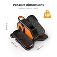 thumbnail image 6 of SHOUFTW Electric Under Desk Elliptical, Portable Leg Exerciser with Remote and LCD, Plastic Pedal Trainer for Seniors, Home Office, Rehab, Orange, 6 of 7