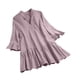 thumbnail image 1 of Tops de Mujer Elegantes Blusas Casuales Camisas de Moda Camiseta de Color Sólido Manga de Trompeta Manga Corta Cuello en V Odeerbi  ODB168706, 1 of 9