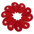 thumbnail image 1 of 10 fundas para cabezas de hierro de golf, fundas profesionales de neopreno para exteriores. Rojo, 1 of 8