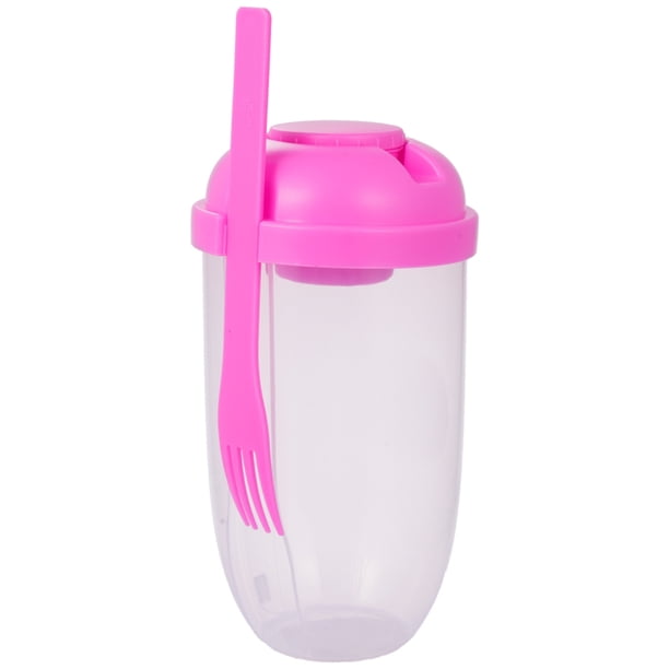 Recipiente para ensalada, recipiente para ensalada fresca, botella de almacenamiento de alimentos, botella de plástico para almacenamiento de alimentos, hecha a mano con cuidado