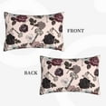 thumbnail image 4 of Balery Retro Red Black Roses Pillow Covers,Bed Pilowcases,Reversible Plush Throw Pillow Covers End Pillow Encasement,Pillow Case - 14"X20", 4 of 9