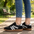 thumbnail image 6 of BERANMEY Women's Retro Fashion Sneakers Comfortable Casual Anti Slip Platform Low-Top Sneakers Lace Up Memory Foam Tennis Walking Skate Shoes, 6 of 9