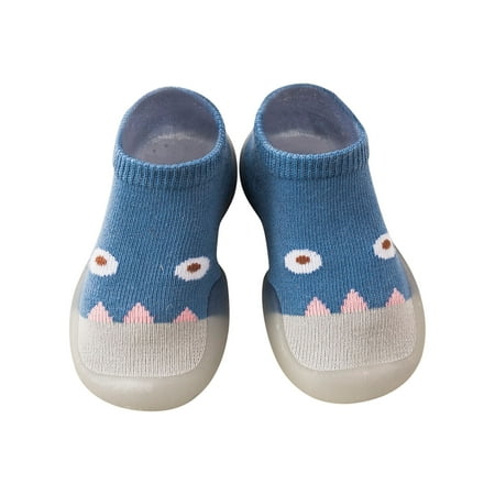 

Penkiiy Toddler Baby Boys Girls Cute Fashion Pattern Cotton Breathable Soft Non-slip Toddler Shoes Socks Summer Shoes for Toddlers 3 Years Blue On Sale