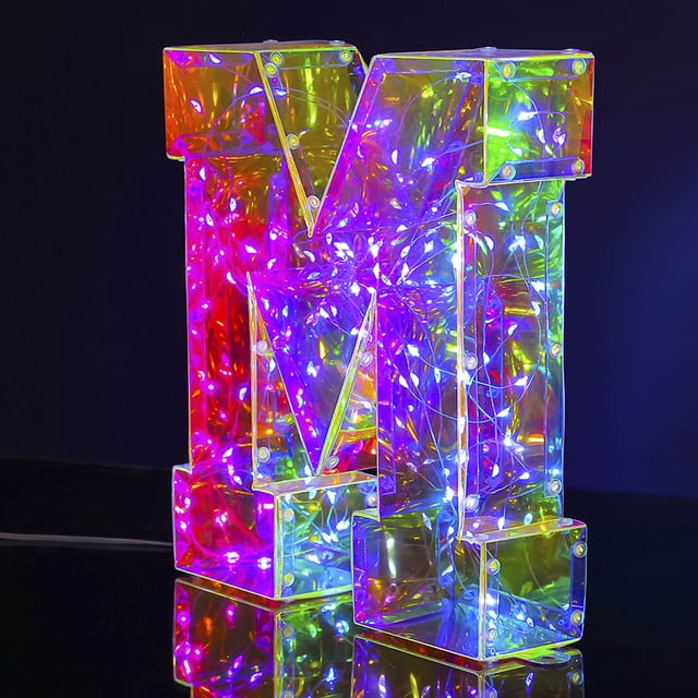 Xihbxyly Luces Led para San Valentín, Decoración Alfanumérica Colorida, 100 Cuentas, Letras para Exhibir, Decoración Festiva para Bodas, Funciona con Pilas Usb, 25 X 17 X 6 Cm