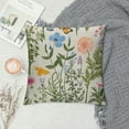 thumbnail image 2 of COMIO Vintage Floral Plant Pillow Covers Botanical Wildflowers Herbs Throw Pillow Covers Butterfly Pillow Covers Square Cushion Covers for Couch Home Sofa Bedroom Living Room, 2 of 5