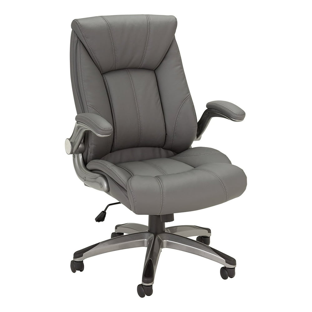 Norwood Commercial Furniture Executive Chair with FlipUp Arms, Gray
