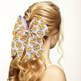 thumbnail image 4 of NUOLUX 5Pcs Elastic Hair Scrunchies for Thick Hair Softball Themed Yellow Bow Accessories, 4 of 6