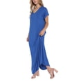 thumbnail image 3 of Doublju Women's V-Neck Short Sleeve Side Slit Maxi Dress with Pockets (Plus Size Available), 3 of 4