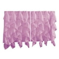 thumbnail image 4 of Sweet Home Collection  Lavender Vertical Ruffled Waterfall Valance and Curtain Tiers valance, 4 of 5