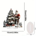 thumbnail image 5 of Santa Claus Acrylic Figurine Christmas Desk Decor Waterproof Wear Resistant Ornament for Home Office Gift(B), 5 of 6