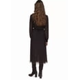 thumbnail image 3 of Michael Kors Womens Georgette Belted Shirt Dress, Black, X-Small, 3 of 5