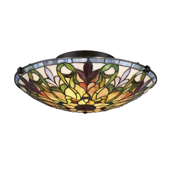 Fine Art Lighting Semi-Flush Mount Tiffany Ceiling Lamp Design Collection-Valentino