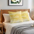 thumbnail image 6 of Pillow Covers 18x18 Set of 2, Vintage Mustard Yellow Throw Pillow Covers Decorative Couch Cushion Cover, Farmhouse Florals Leaf Coastal Sweet Home Microfiber Soft Pillowcases for Bedroom Living Room, 6 of 9