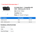 thumbnail image 2 of Air Intake Hose 1 - Compatible with 2005 - 2008 Acura RL 3.5L V6 - Autopart Premium, 2 of 2