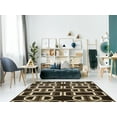 thumbnail image 2 of Linon Roma Bridle Power Loomed Polypropylene 8'x10' Rug in Brown, 2 of 4