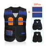 Yosoo Kids Elite Tactical Vest with 20 Pcs Soft Foam Darts for N-strike Elite Series(Not Including 2 Clips)