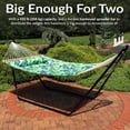 thumbnail image 5 of Sunnydaze 2-Person Quilted Polyester Spreader Bar Hammock, 450 lb - Exotic Foliage, 5 of 11