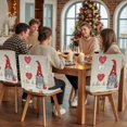 thumbnail image 5 of Christmas Chair Covers Set of 4 Red Xmas Gnome Love Heart Pine Forest Snow Scene Chair Back Covers Stretch Removable Washable Slipcovers Protector for Dining Room Kitchen Party Decor, 5 of 5