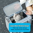 thumbnail image 4 of Sac à Roulettes pour Animaux, Transporteur Roulant Portable pour Petits Chiens Chats avec Poignée Télescopique Roues à 360 Degrés Sangle d'Épaule Réglable et Fenêtres en Maille, 4 of 7