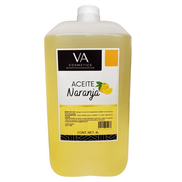 Aceite Masajes Naranja Corporal Spa Profesional 4 Litros VA