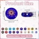 thumbnail image 2 of 100 cuentas de vidrio redondas y planas con forma de flor de 10 mm, cuentas esmaltadas de flores de colores, cuentas sueltas de vidrio Millefiori Lampwork., 2 of 9
