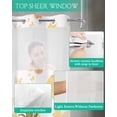 thumbnail image 4 of No Hook Shower Curtain with Snap in Liner, HOME SWEET Gradient Flower Vase Butterfly Hotel Shower Curtains for Bathroom, Washable Shower Curtain Liner Set with Mesh Top Window, 48"x72", 4 of 6