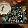 thumbnail image 4 of Bright Wildflower Bloom Table Mats Set of 6, Wrinkle Free Heat Resistant Flax Placemats with Butterfly Pattern for Country Dining, 4 of 5