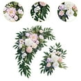 thumbnail image 6 of yotijay Wedding Arch Flowers Handmade Wedding Arch Wreath for Ceremony Holiday Party Pink, 6 of 9