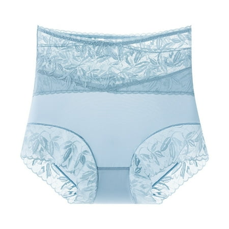 Underwear Women Tummy Shapewear Panties for Women High Waisted Shapewear Underwear Panty Tummy Soft Comfy Body Shaper Briefs Women Underwear Seamless Blue L
