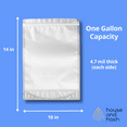 thumbnail image 4 of house and hash Mylar Storage Bags – 1-Gallon Zip Sealable Food Storage Bags – 9.5mil Thick Sealable Bags and Labels – Vacuum Seal Bags for Food, Snacks – 25-Pack, 4 of 6