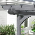 thumbnail image 3 of GVN Patio Garden Pergola, Pergola Canopy,12' x 10' Wooden Pergola, Outdoor Grape Gazebo for Garden, Patio, Backyard, Deck, Gray, 3 of 11