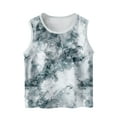 thumbnail image 2 of BRGZLK Kids Summer Tank Top, Boys Girls Fashion Cute Gradient Print Round Neck Undershirts Breathable Comfort Sleeveless Bottom Camisole Gray 12-13 Years, 2 of 6