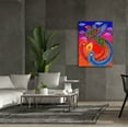 thumbnail image 6 of Epic Graffiti 'Fenghuang Chinese Phoenix Rainbow Bird' by Rebecca Wang Art, Canvas Wall Art, 40"x54", 6 of 8