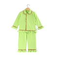 thumbnail image 1 of Pijamas de manga larga para niños y niñas, conjuntos de pijamas de 2022 algodón con volantes, para Otoño e Invierno, 1 of 4