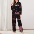 thumbnail image 3 of Lsque Five Nights At Freddy'S Pattern Long Sleeve Pajama Set for Women - Soft 2-Piece Sleepwear and Loungewear Set with Pockets, Comfy Nightwear, 3 of 8