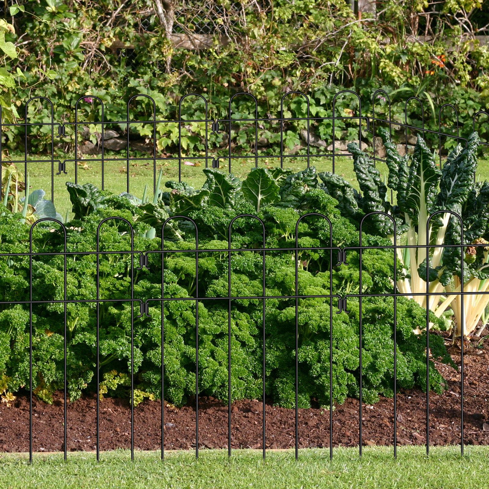 No digging fence, decorative garden fence border outdoor animal barrier anti-scopium metal plate