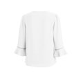 thumbnail image 5 of Tqcoqu Women's 3/4 Sleeve Tops Tunic Casual Pleated V Neck Business Work Blouses Office Shirts,White,Women's S-XXL, 5 of 9