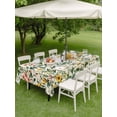 thumbnail image 5 of 60x102 Inch Outdoor Tablecloth with Umbrella Hole Zipper Rectangle Botanical Print Rectangular Tablecloths Outside Waterproof Vintage Plants Herbs Fruit Flower Patio Table Cover for Picnic Party, 5 of 8