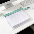 thumbnail image 2 of Fareti Plastic Frosted File Folders, A4 Letter Size Poly Envelopes File Folders, Translucent Expanding Document Wallet Pouch with Zipper for Office Supplies, 2 of 4