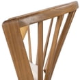 thumbnail image 6 of Christopher Knight Home Outdoor Wood Dining Chairs, Windsor Back and Cushion, Teak+Cream, Set of 2, 6 of 15