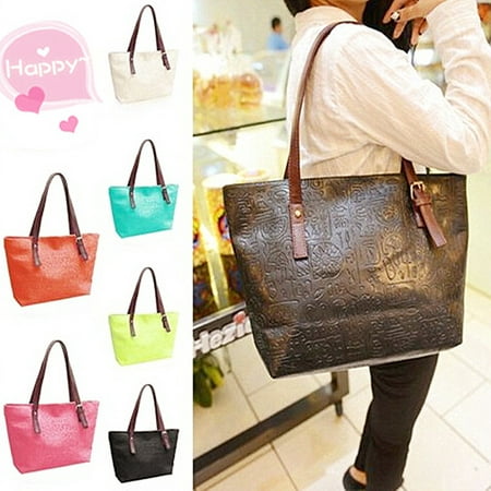 Medium Shopper Handbag - Fashion Women Shoulder Messenger Bag Lady Leather Classic Tote Handbag Satchel Purse Shopper