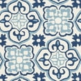 thumbnail image 6 of SAFAVIEH Four Seasons Katelynn Damask Polyester Area Rug, Blue/Ivory, 5' x 8', 6 of 7