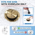 thumbnail image 5 of Wowow 8 in. Widespread Double Handle Bathroom Faucet with Pop-up Drain Kit in Gold, 5 of 7