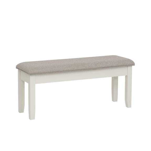 Jane Vanilla White & Light Gray Bench