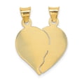 thumbnail image 3 of FB Jewels 14K Yellow Gold & Rhodium Polished & D/C Break a Part Heart Pendant, 3 of 4