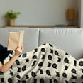 thumbnail image 3 of Cat Soft Flannel Fleece Throw Blanket, Young Black Kitties Sneaking on and Saying Hi and Playful Domestic Pets, Cozy Plush for Indoor and Outdoor Use, 50" x 60", Ivory Black Ruby, by Ambesonne, 3 of 5