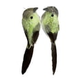 thumbnail image 1 of 2 piezas de pájaros de espuma con plumas artificiales con clip, realistas, artificiales macarrón verde, 1 of 9