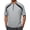 a01Gray, variant on Mens Quick Dry Short Sleeve Cage Jacket Stretch Quarter Zip Band Neck Breathable Shirts Large Size (M-5XL) Color Block Loose Fit Tops Gray L